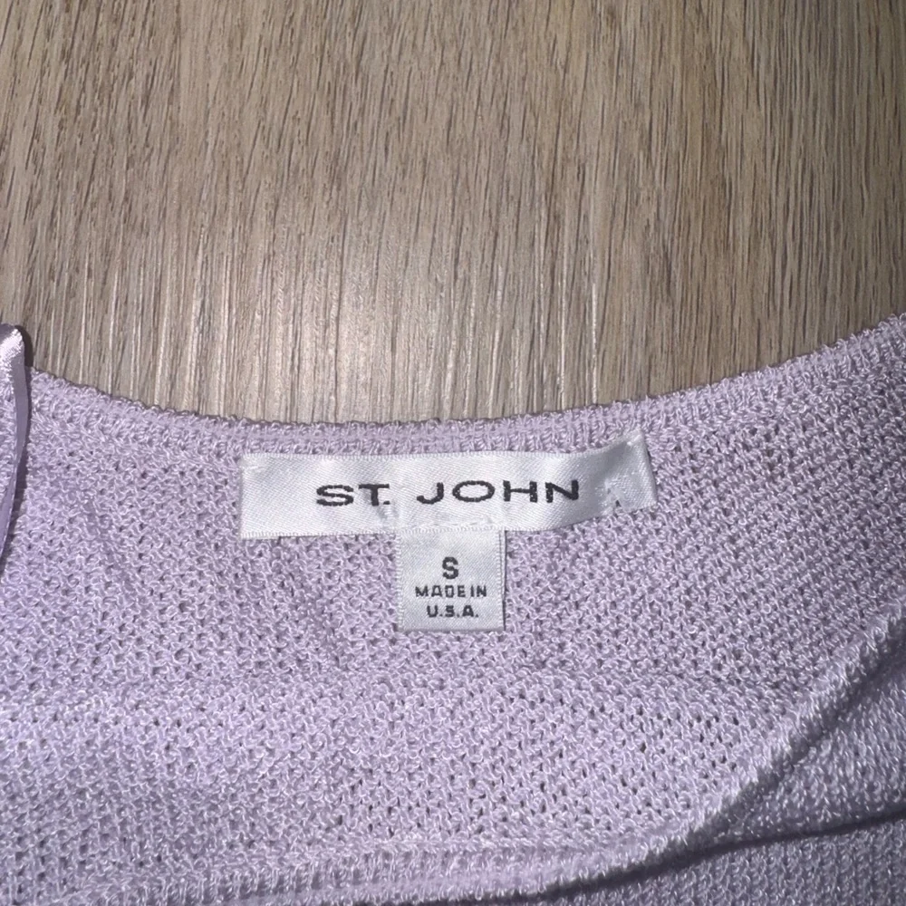 St. John Lavender Knit Spaghetti Strap Tank Top - Size Small - Picture 3 of 5